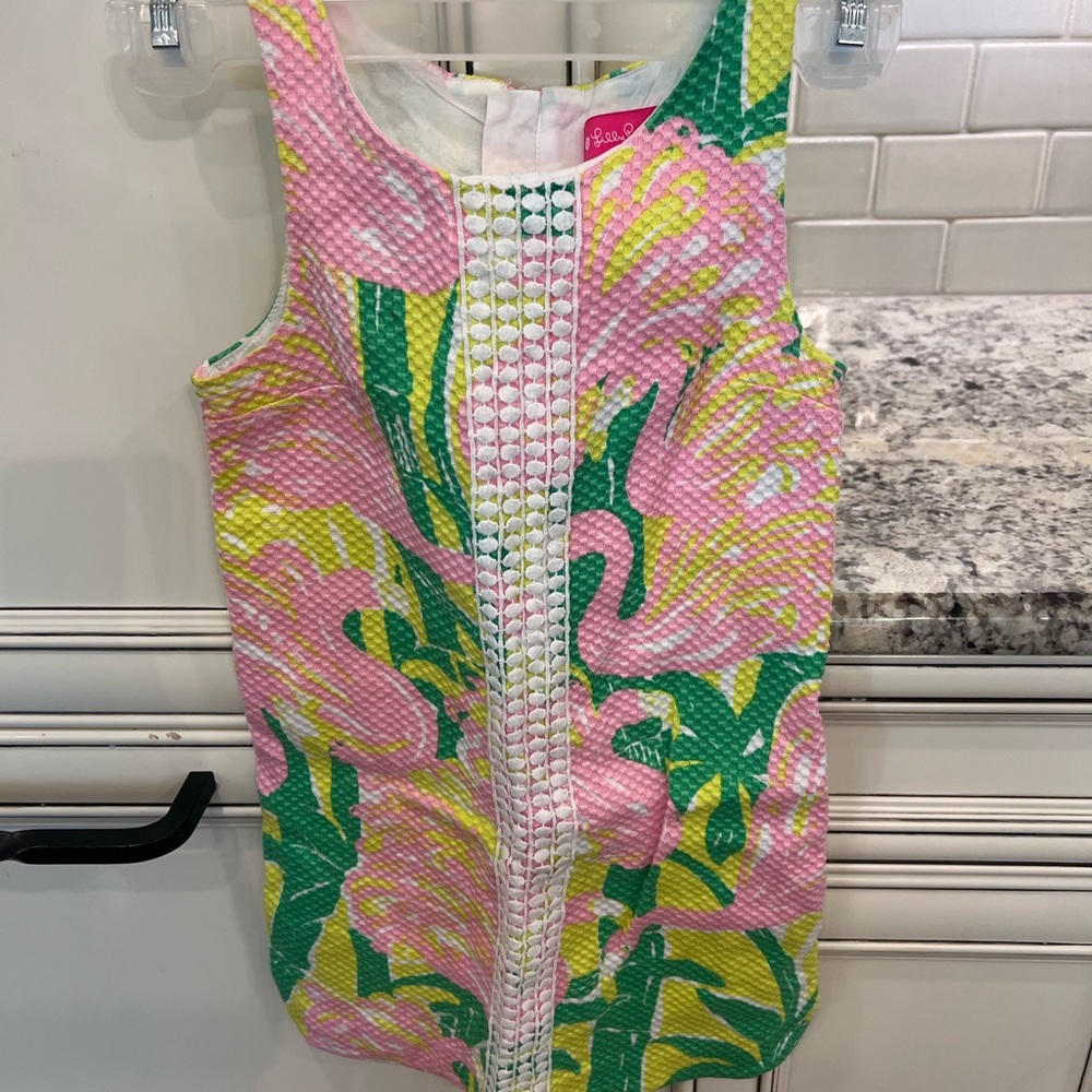 Girls, Lily Pulitzer for target shift dress with gold pineapple zipper